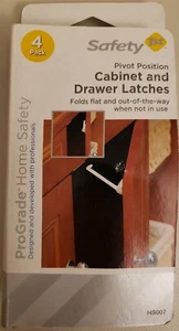 Cabinet Locks Child Safety Latches Baby Proof Lock Drawer Door 4 Pcs White Gift - Picture 1 of 3