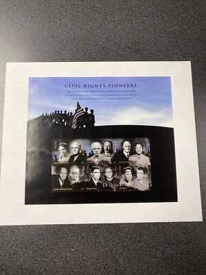 FDC 4384 Civil Rights Pioneers First Day Of Issue Complete Sheet On Cover - Image 1 of 2