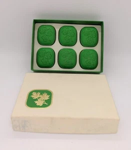Jabones verdes vintage Hallmark hoja de arce 6 barras 1,2 oz cada uno - Imagen 1 de 6