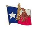 Texas Flag Travel Pin - Oil Tower Cowboy Bronco