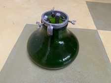 VINTAGE Swiss GREEN GLASS CHRISTMAS TREE STAND HOLDER Bulach Decorations Baubles