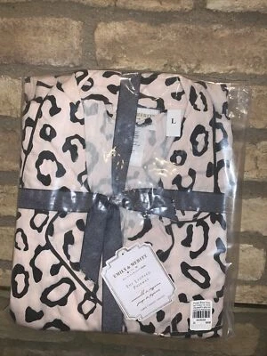 Pijama de satén Pottery Barn Teen Emily & Meritt The Leopard Print talla grande nuevo Foto 1 de 2