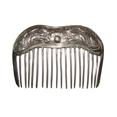 Small Antique Sterling Silver Inspired Chinese Dragon Hair Comb Alberto Juan  Foto 1 de 4