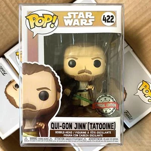 Funko Pop Star Wars: Qui-Gon Jinn (Tatooine) #422 Vinilo Exclusivo "Como Nuevo" - Imagen 1 de 5