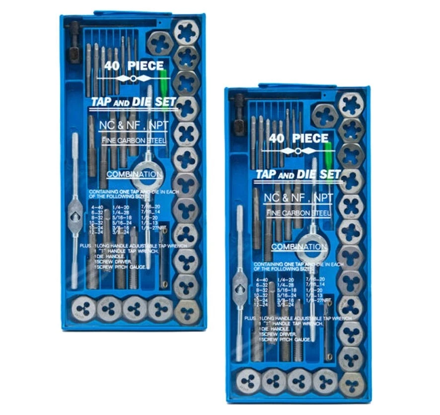 Juego de troqueles métricos SAE y MM de 80 piezas Kit de extracción de roscas/extractor de tornillos de perno Foto 1 de 1