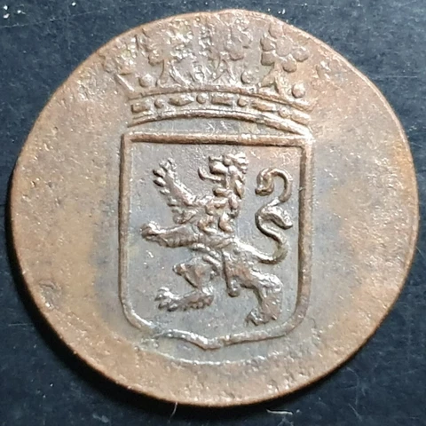 Netherlands East Indies VOC Holland Indonesia 1/2 Half Duit 1770 VF Cover