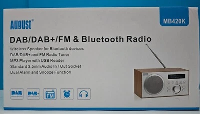 Digitalradio DAB DAB+ FM UKW Radiowecker Bluetooth Netzbetrieb Lautsprecher USB - Bild 1 von 4