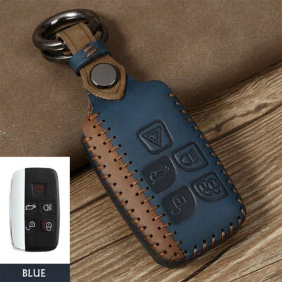 Leather Car Key Fob Case Cover Holder For Range Rover Land Rover Sport Discovery - Image 1 of 4