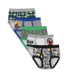 NEW Star Wars The Mandalorian Underwear 5 Briefs Boys size 6 Baby Yoda NIP - Picture 1 of 1