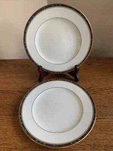SET OF 2 Noritake VANCOUVER GOLD 8-1/4" Salad Luncheon Plates; Japan; #9747 - Picture 1 of 6