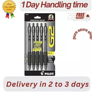 PILOT G2 Premium Refillable & Retractable Rolling Ball Gel Pens Bold Point, Pk 5 - Picture 1 of 3