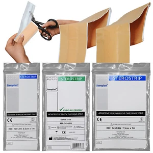 Steroplast Hypo-Allergenic Sterostrip Washproof First Aid Plaster Strip, 3 Sizes