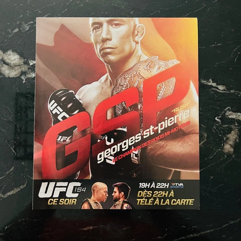 UFC 154 EVENT MINI PROMO POSTER GSP VS CONDIT MINT 8.75 X 10.25 EXPANDS TO 17.5 Cover