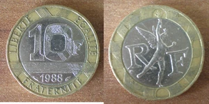 France 10 Francs 1988 Spirit of Bastille Free Shipping Worldwide Franc Frcs Frc - Picture 1 of 3