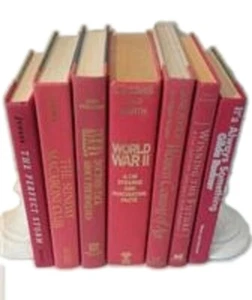 7 Modern Red with Gold and Silver Hardcover Books Office Bookshelf Decoration - Bild 1 von 11