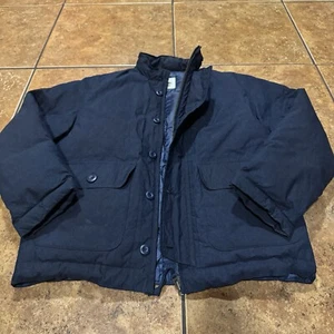 SNOW PEAK TAKIBI Small Down Button Bomber Jacket Teijinconex Aramid Blue Puffer - Picture 1 of 12