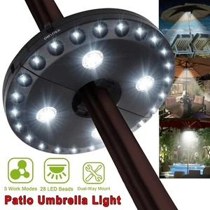 Patio Umbrella Light with 3 Brightness Mode, 28 LED Lights Outdoor Camping Use - Picture 1 of 12