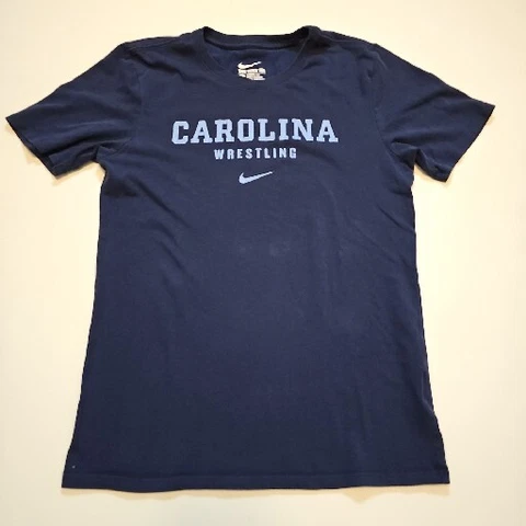 University Of North Carolina Tar Heels Wrestling Blue Nike Dri-Fit T-Shirt Small Cover