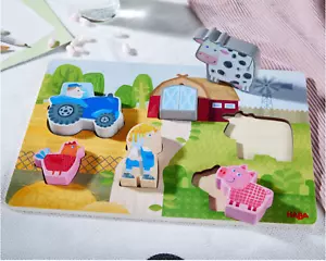 HABA Holzpuzzle Auf dem Bauernhof 306289 Einlegepuzzle 6 Teile AB 12 Monate - Bild 1 von 2