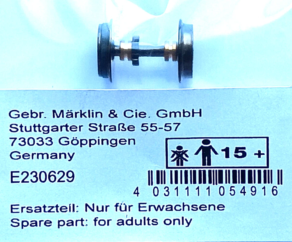 Märklin E230629 Treibradsatz mit Zahnrad und 1 Haftreifen, NEU OVP - Bild 1 von 1