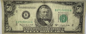 1950 C - Small Face Fifty Dollar Federal Reserve Banknote - Picture 1 of 10