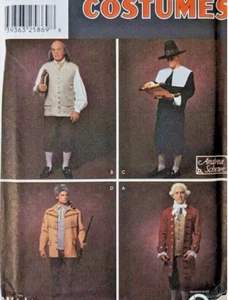 Simplicity Historical Adult Colonial Costume Pattern Franklin, George Washington - Picture 1 of 4