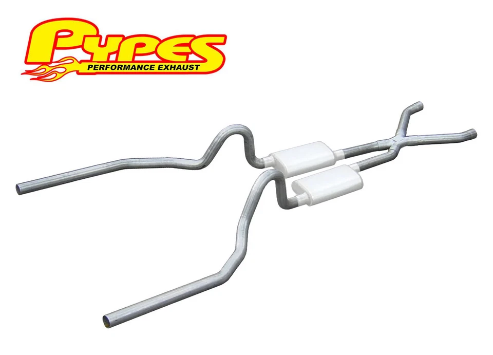 Ford Mustang 260 289 302 1965-1970 351 W pipas kit de sistema de escape de 2,5" con tubo X Foto 1 de 1
