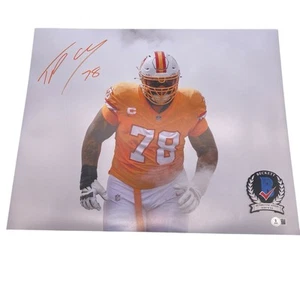Tristan Wirfs SB LV Champs firmato Tampa Bay Buccaneers 16x20 foto BAS - Foto 1 di 2