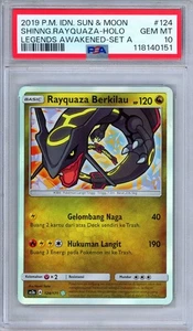 PSA 10 Shining Rayquaza 124/171 Shining Legends Set A Indonesian Pokemon - Picture 1 of 2