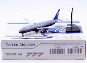 1:400 JC Wings United Airlines Boeing 777-200 N777UA Diecast Aircraft Jet Model - Picture 1 of 15