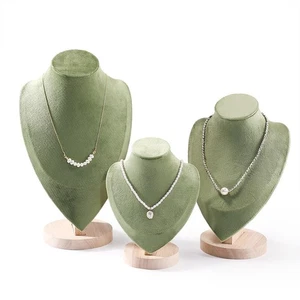 Necklace Display Stand Organizer Elegant with Wood Base Stable Showcase Pendant - Picture 1 of 22