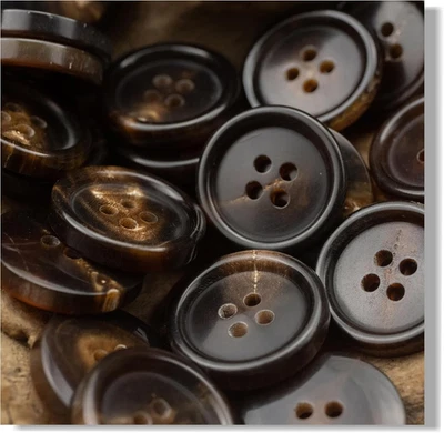 10 Pieces Large 1 Inch Natural Real Horn Buttons for Men'S Blazer, Suit, Coats, - Image 1 of 4