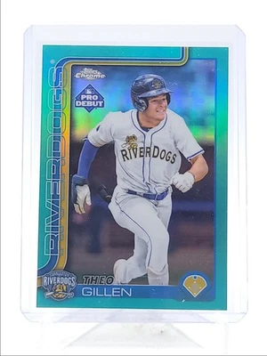 THEO GILLEN 2025 TOPPS PRO DEBUT CHROME AQUA REFRACTOR /75 Q3967 - Image 1 of 2