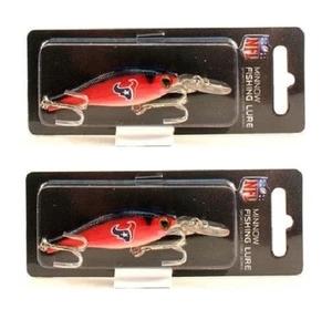 Houston Texans NFL Minnow Fishing Lure 2 Pack - Picture 1 of 2
