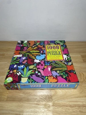 Rompecabezas eeBoo 1.008 piezas "Gatos en el trabajo" 90% tablero gris reciclado ¡25 pulgadas x 25 pulgadas! Foto 1 de 4