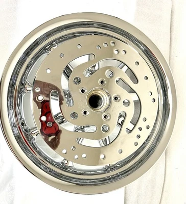 Harley Touring 1 дюйм AXLE MAG колесо Road King хромированное переднее 2000-2008 с 2 роторами изготовитель оборудования - Изображение 1 из 4