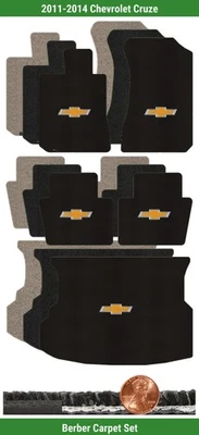 Juego de alfombrillas bereber personalizadas para Chevrolet Cruze '11-14 con logotipo (5 piezas) #CKB Foto 1 de 4