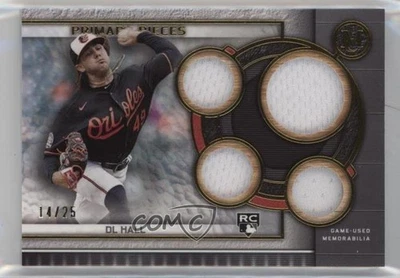 2023 Topps Museum Collection Gold /25 DL Hall #SPPPQR-DH Rookie RC - Image 1 of 2