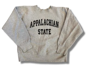 Sudadera Appalachian State Hombre Pequeña Gris Vintage Años 90 Cuello Redondo - Imagen 1 de 7