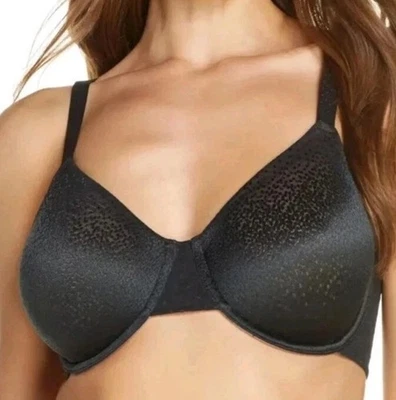 Sujetador Wacoal 855303 Back Appeal con aros trasero suavizante negro nuevo 36DD Foto 1 de 4