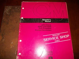ORIGINAL JOHN DEERE 5200 5400 SELF-PROPELLED FORAGE HARVESTER OPERATORS MANUAL - Picture 1 of 4