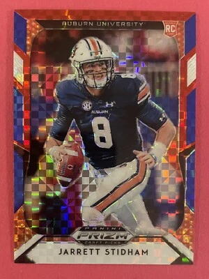 2019 Panini Prizm Draft Picks Red White & Blue /99 Jarrett Stidham Rookie RC N18 - Image 1 of 3