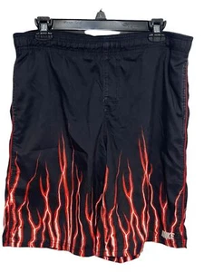 Vintage Nike Travis Scott Fire Flames Lined Shorts Red Size XL Youth - Picture 1 of 8