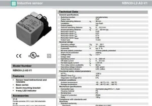 1PC New P + F sensor NBN30-L2- -V1 187483 #A6-31 - Bild 1 von 4