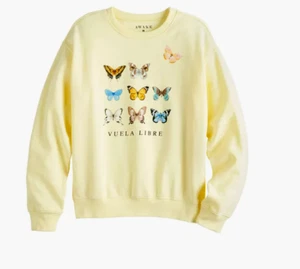 Juniors' Vuela Libre Butterfly Graphic Sweatshirt - Picture 1 of 4