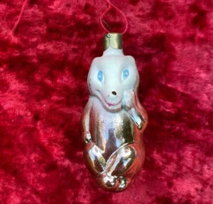 Vintage Glass Christmas Ornament Decoration USSR VTG Soviet sly Fox 60s - Picture 1 of 10