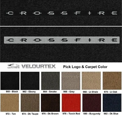 Lloyd Mats Velourtex Chrysler Crossfire Word Logo Floor Mats (2004-2008)  Foto 1 de 4