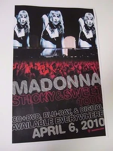 MADONNA STICKY AND SWEET TOUR Poster 2010 Promotional 2 Sided Poster 11X17 NEW - Picture 1 of 2
