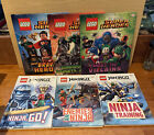 Lego Dc Comics Super Powers~Meet The Villains~Brave Heroes Ninago 6 Books