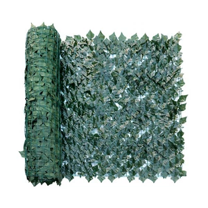 58x117" Artificial Faux Ivy Leaf Privacy Fence Screen Hedge Decor w/Mesh Backing - Picture 1 of 7
